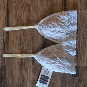NWT Hanky Panky SIGNATURE LACE padded Triangle Bralette in White. XXS